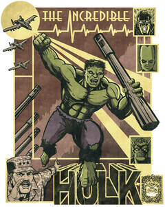 The Incredible Hulk - Entry for a t-shirt contest - by Rick Hannah.