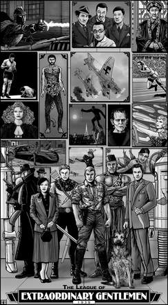 The League of Extraordinary Gentlemen-1939 - Another idea for a cross-universe team-up, inspired by how I spent time with my dad as a youth - by Rick Hannah.