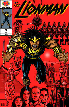 The Lionman #1 - Cover for my comic book - by Rick Hannah.