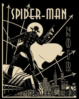 Spider-Man Noir - Digital art on Marvel's alternate take on the Amazing Spider-Man. Another contest entry - By Rick Hannah.